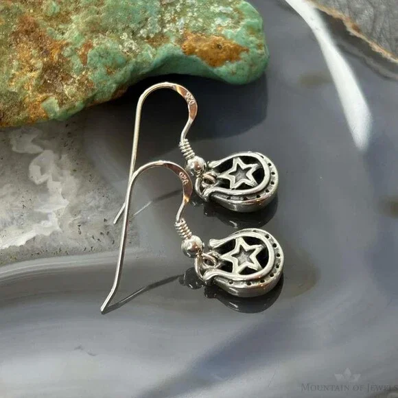 Carolyn Pollack Sterling Silver Horseshoe Dangle Earrings For Women